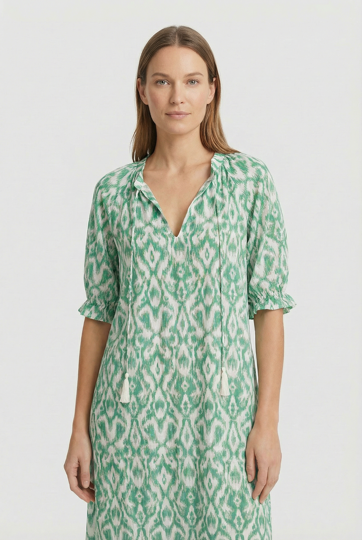 Denisa | Floral Maxi Dress with V-Neckline