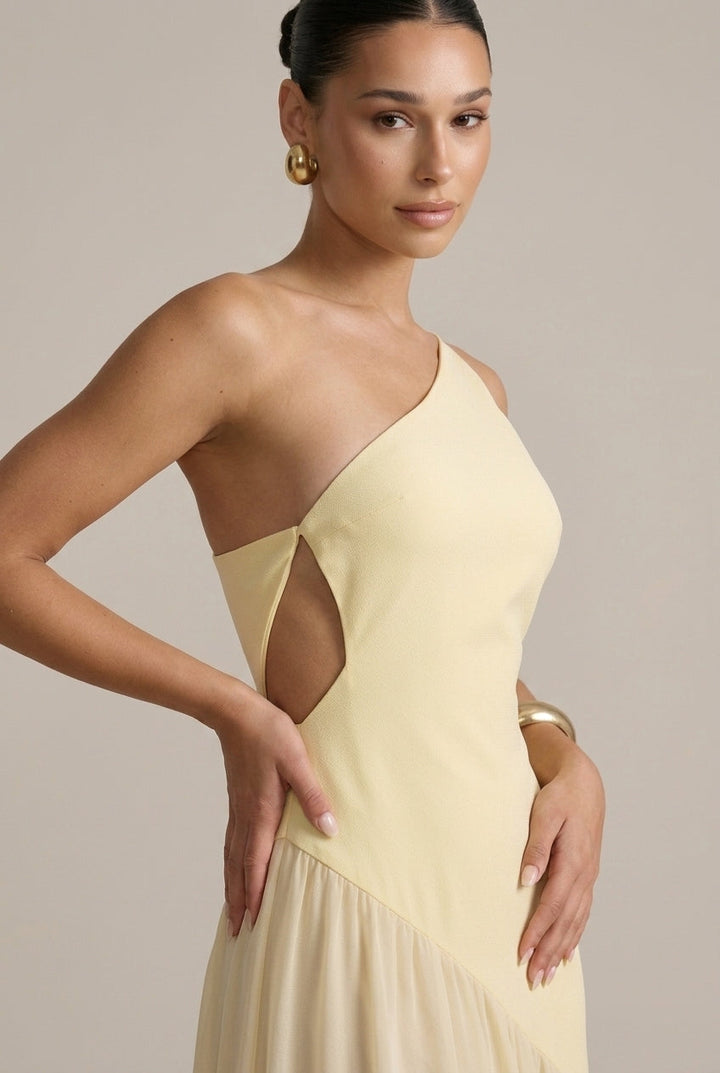 Bohdanka | Maxi Dress with One Shoulder and Open Back