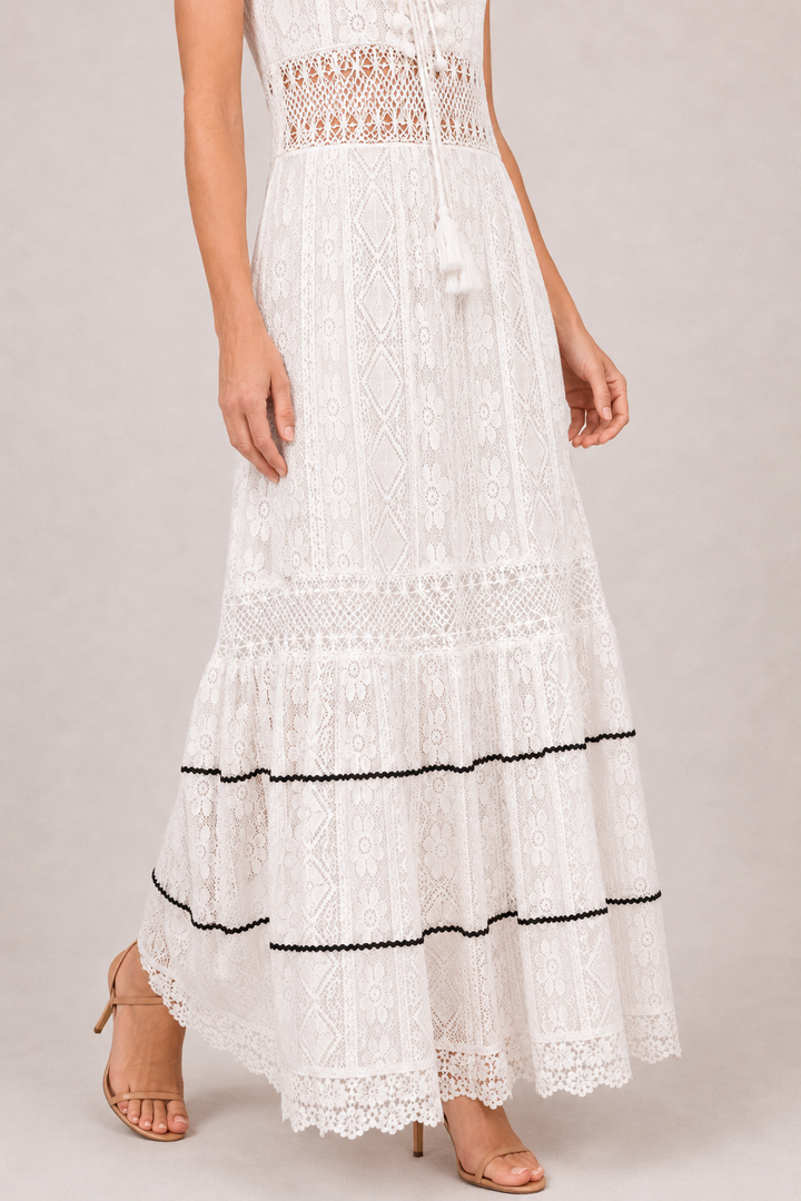 Milica | Bohemian Maxi Dress with V-Neckline