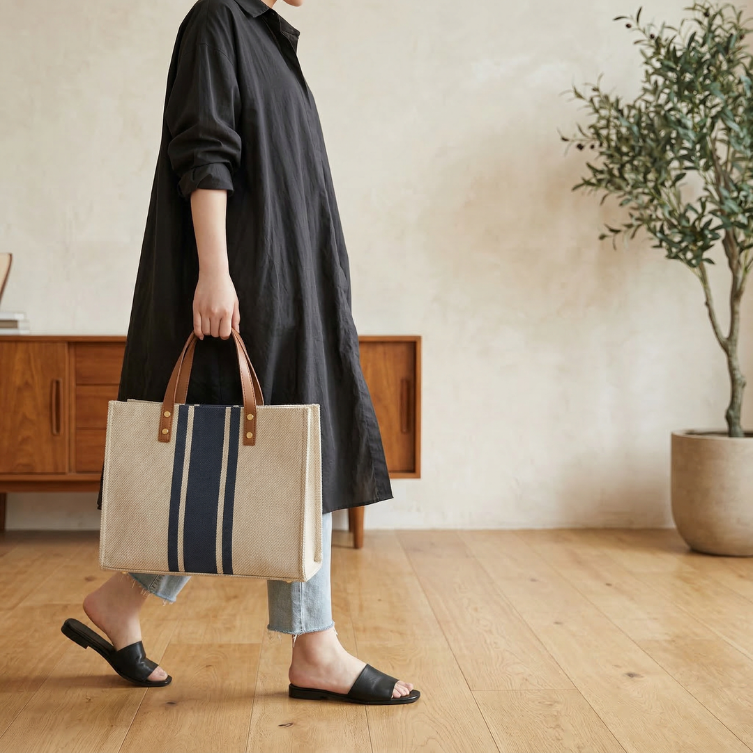 Riviera | Τσάντα Shopper με Ρίγες