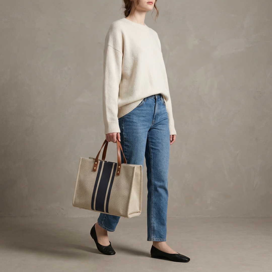 Riviera | Τσάντα Shopper με Ρίγες