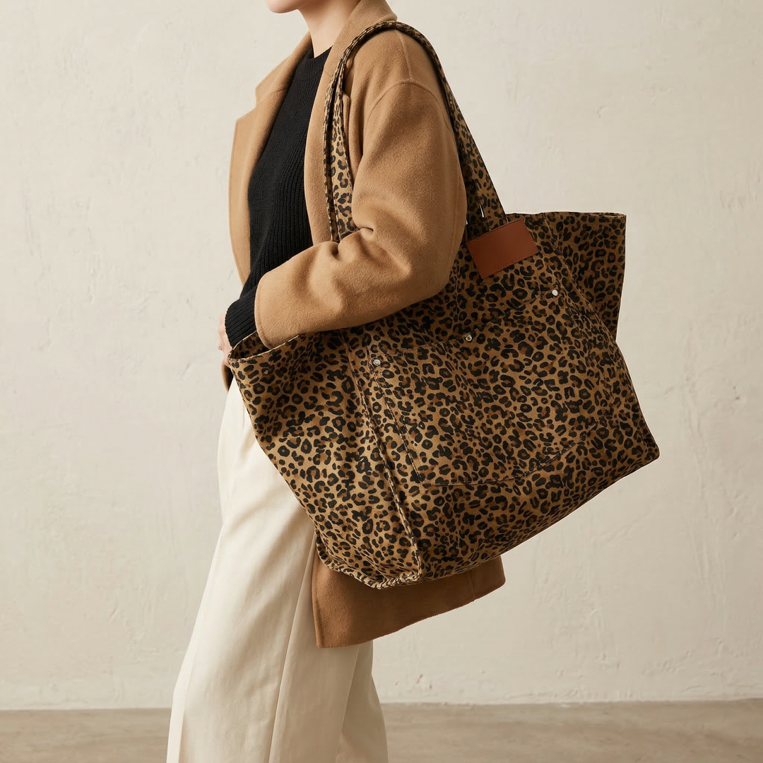 Lysara | Τσάντα Shopper με Ζωγραφιστό Μοτίβο