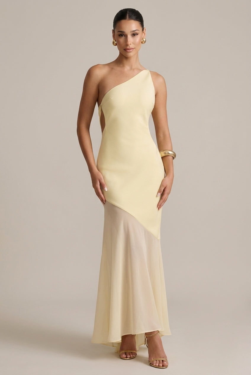 Bohdanka | Maxi Dress with One Shoulder and Open Back