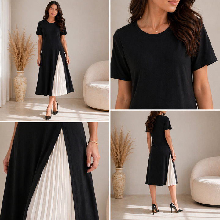Leila | Midi Dress with Mesh Detail