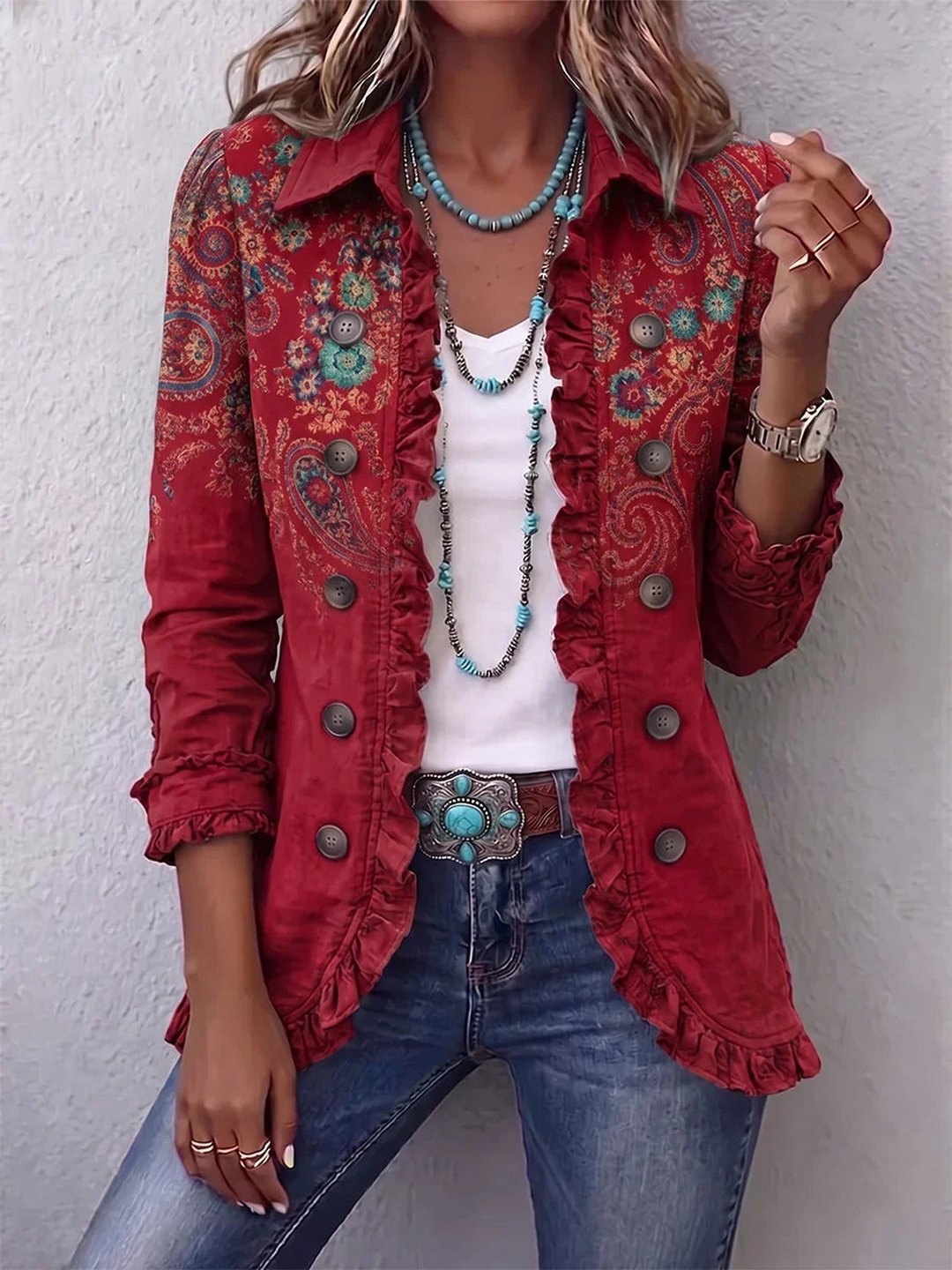 Priya | Bohemian Paisley Stitch Jacket