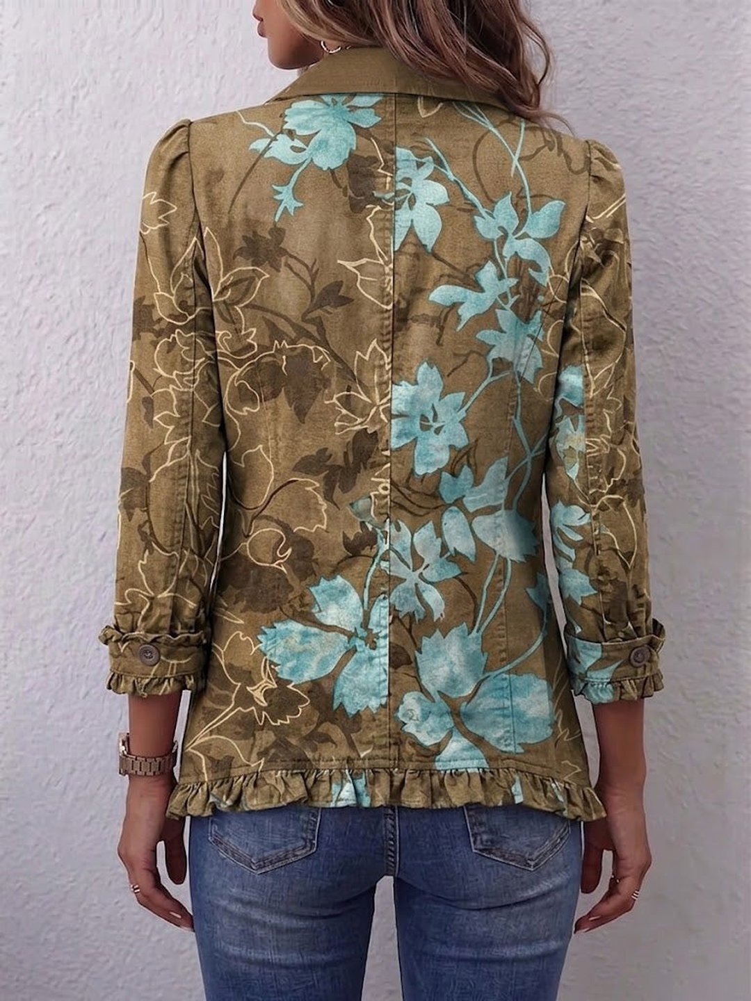 Fianna | Bohemian Grunge Vintage Floral Ruffle Jacket