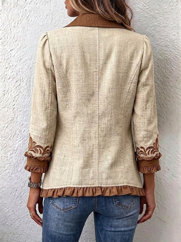 Fidelma | Vintage Bohemian Floral Striped Jacket