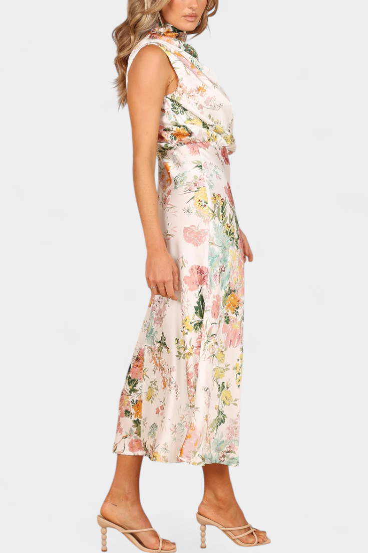 Λίζα | Maxi Floral Halter Dress