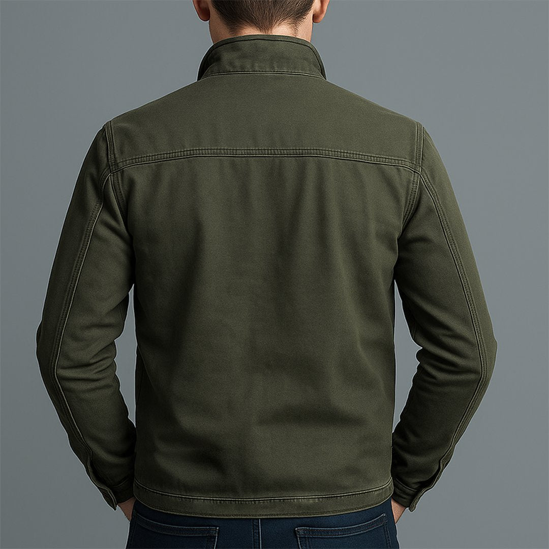 Rodney | Retro Cotton Zip-Up Jacket