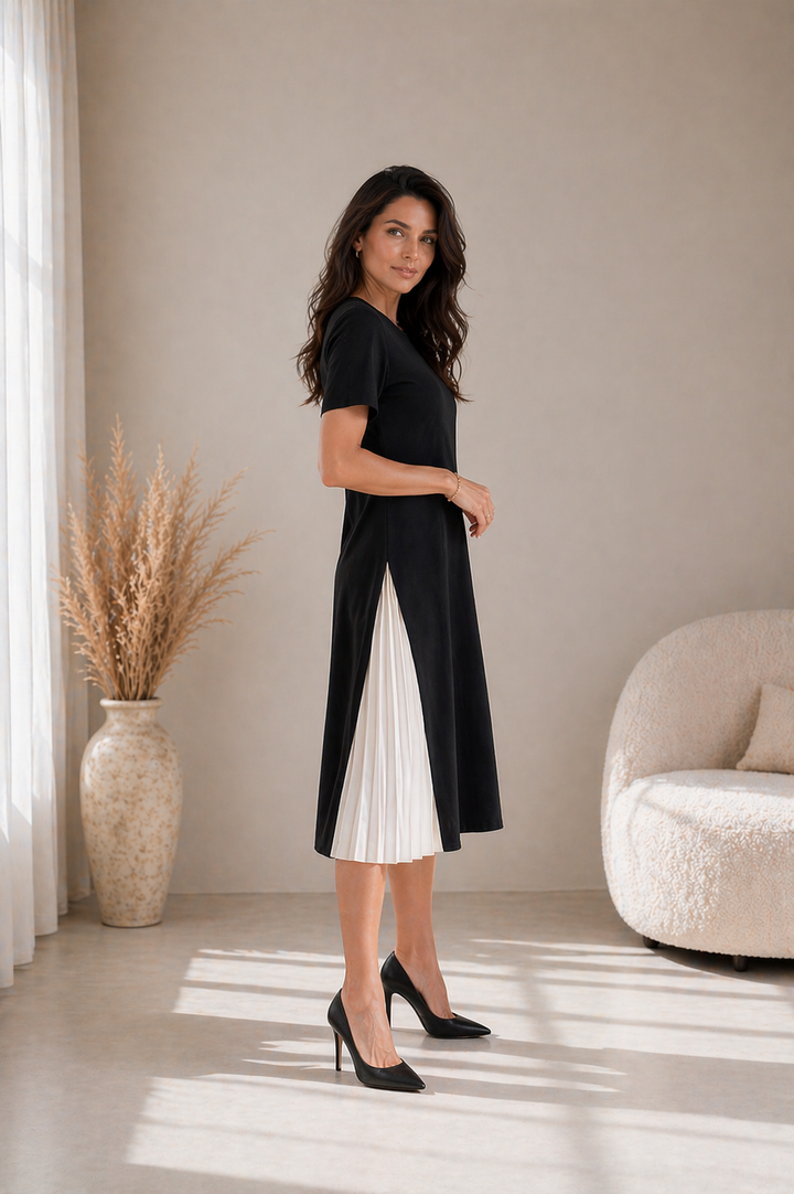Leila | Midi Dress with Mesh Detail
